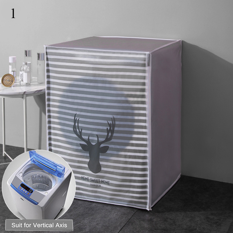 Top Loading Front Loading Washing Machine Cover Waterproof For Drum Washing Machine Case Dust Cover For Pulsator Washing: deer 1