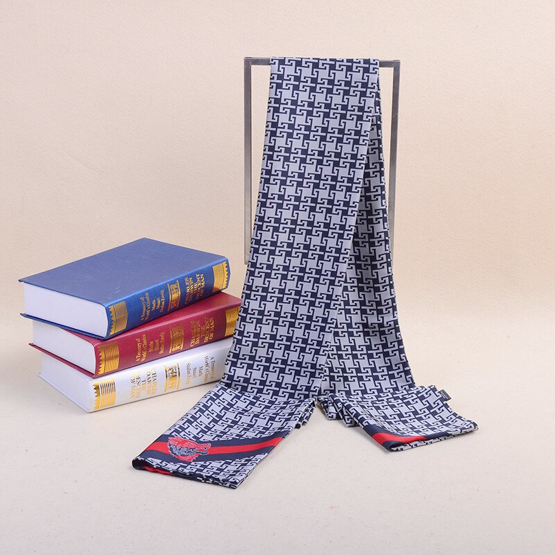 Mannen Gedrukt Zijde Dubbelzijdig Sjaals Mannen Business Lange Sjaals Warme Veelzijdige High-End sjaals Sjaals: Style No.5