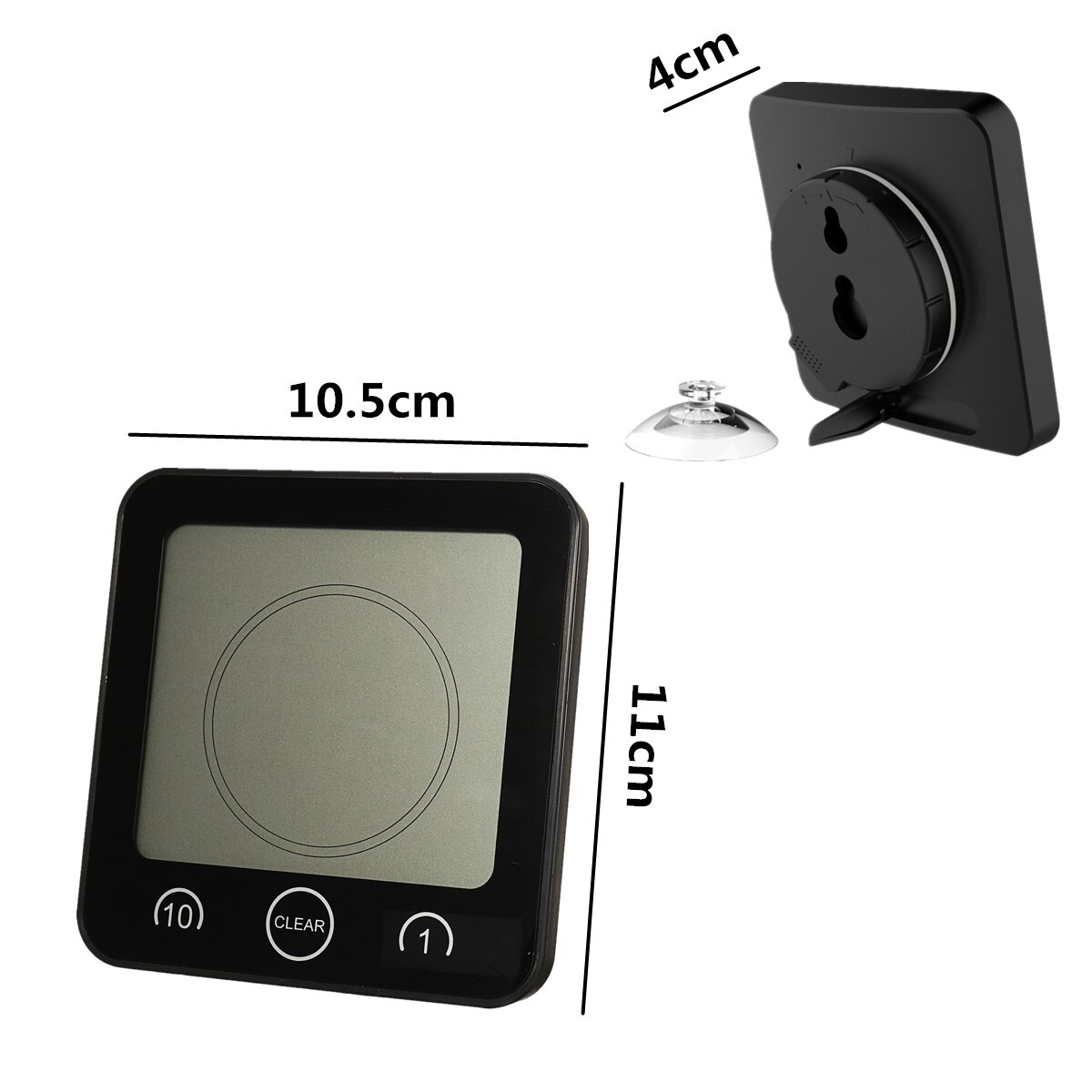 Waterdichte lcd digitale wandklok douche zuignap wandstandaard alarm timer temperatuur vochtigheid bad weerstation voor thuis