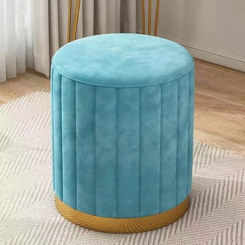 Light Luxury Round Makeup Stools Stools Chairs Bedrooms Sofas Side Stools Dressing Stool Vanity Chairs Storage Bench: Deep Purple