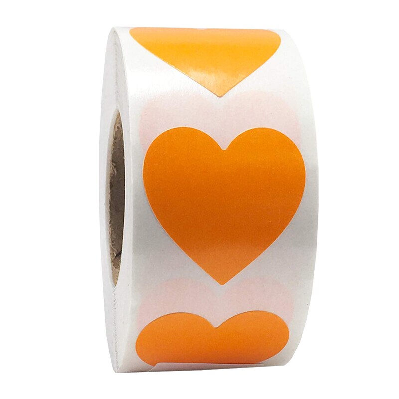 500pcs/roll 12 colors love heart Stickers seal labels Scrapbook for DIY Birthday Party Supplies Kawaii sticker stationery