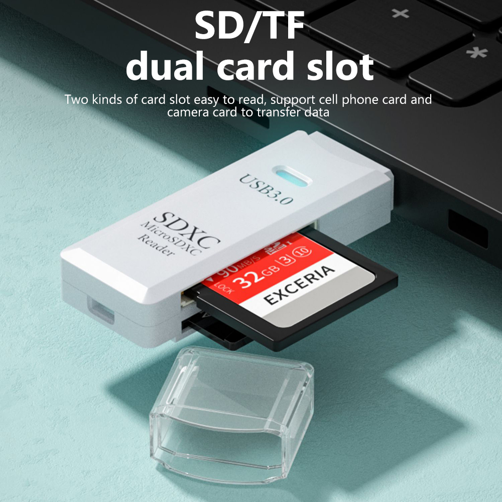 Lector de tarjetas USB 3,0 2 en 1, adaptador de tarjeta de memoria Usb 2,0 a Sd Micro Sd Tf para Mac, PC, portátiles, accesorios, unidad Flash, lector de tarjetas