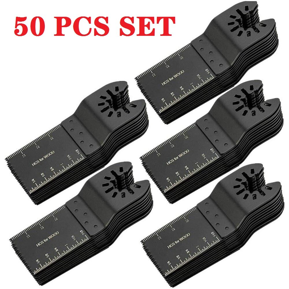 Universal Oscillating Multi Tool Saw Blade Quick Release Dewalt for Renovator Power Tool Wood Cutting 10-120Pcs/Set: 50PCS