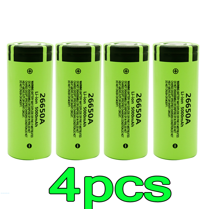 nueva batería Original para 26650A, 3,7 V, 5000mAh, gran capacidad, batería recargable de ion de litio 26650: Rojo