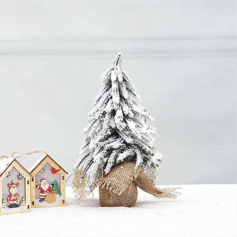 Artificial Mini Falling Snow Christmas Tree for Home Decoration Christmas Day Decoration