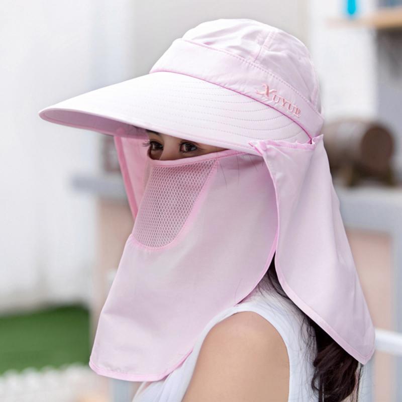 Sun hat Travel Beach Hat Set female summer safe and comfortable UV proof parent-child suit: No bow pink