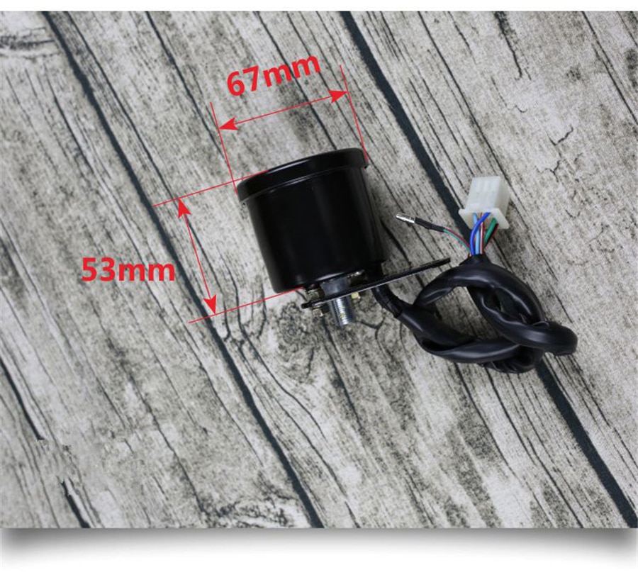 Universal Silver Retro Motorcycles Mini Mechanical Odometer Speedometer Mash KM/H MPH for All 12V Electromobile and Boat