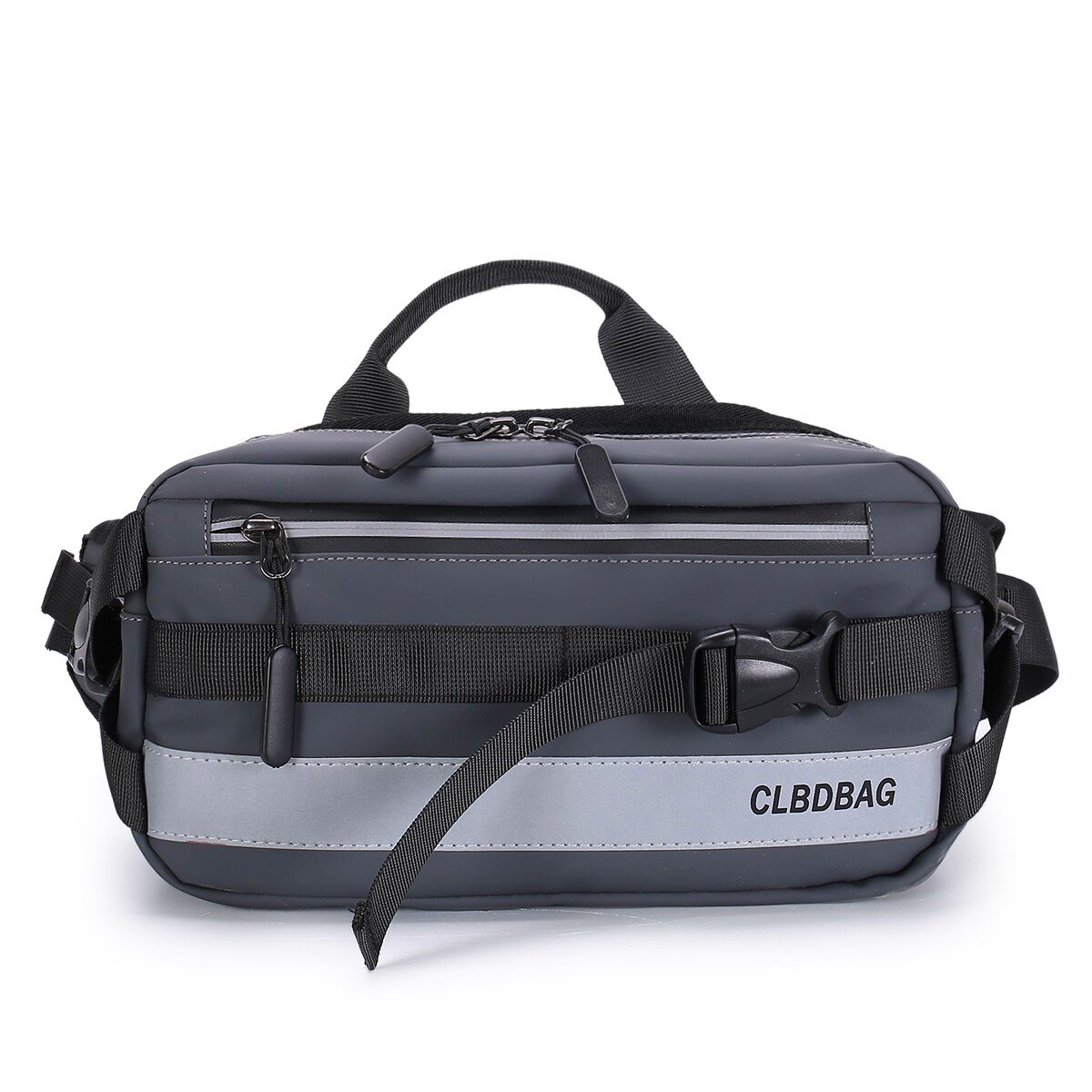 Reflektierende gürteltasche für damen, wasserdichte hüfttasche, herren-bauchtasche, reise-umhängetasche, brusttasche, unisex-hüfttasche: Grau