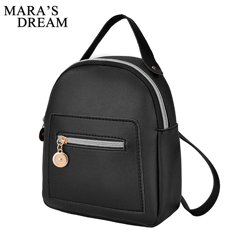 Mini Backpack Women PU Leather Shoulder Bag For Teenage Girls Kids Multi-Function Small Bagpack Female Ladies School Backpack