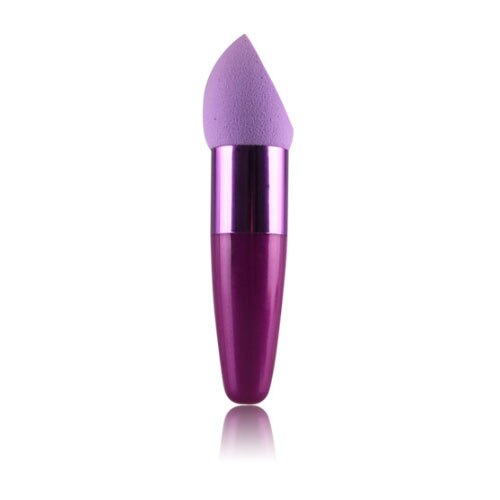 Water Make-Up Spons Met Handvat Cosmetische Puff Foundation Beauty Make Up Accessoires Spons Voor Make-Up: Purple-Purple handle