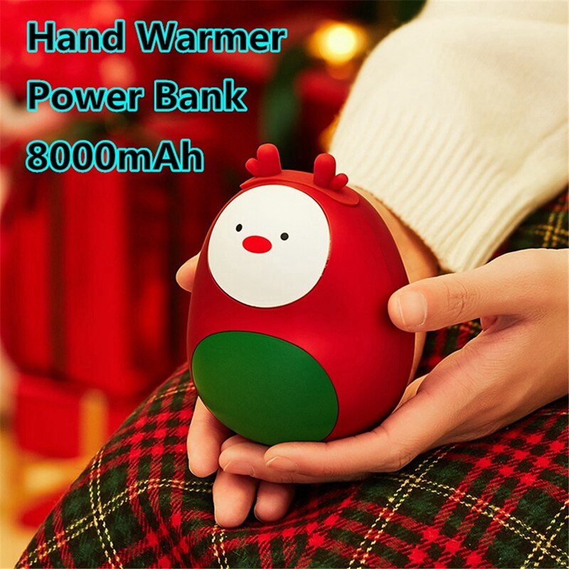 Draagbare Kachel Draagbare Winter Heater Usb Opladen Leuke Kerst: Red