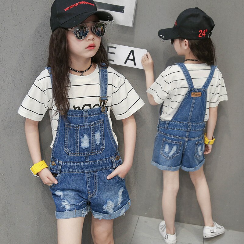 Teen Girls Overalls Cowboy Breastplate Teenage Pants Kids dungarees Denim overall Clothes for 2 3 4 5 6 8 10 12 14 Years