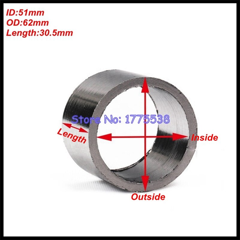 Universal--Ich würde:22 29 30 32 35 38 43 45 50 51 55mm motorrad Auspuff Verknüpfung Rohr Graphit Dichtung Asbest dichtung SealingRing: S