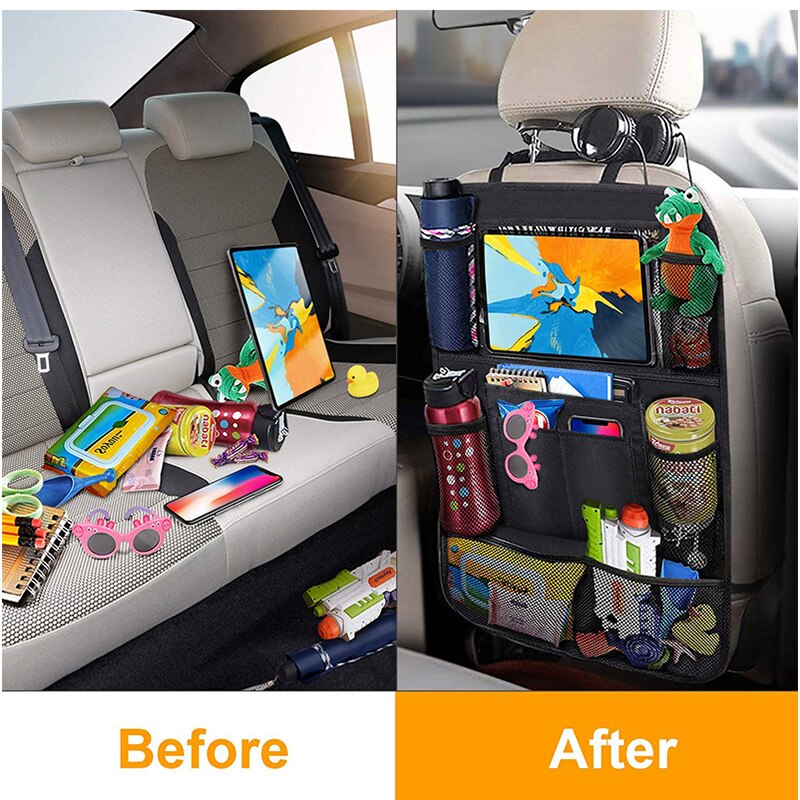 Convenient Car Seat Back Organizer Multi-Pocket Storage Bag Box Case Car storage bag Tablet Holder Storage Organizer
