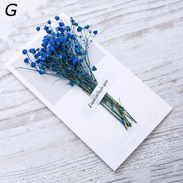 30 st papper gratulationskort gör det själv torkad blomma handgjorda inbjudningskort födelsedagsfest inbjudningskort dekorera kort: G / 10 st