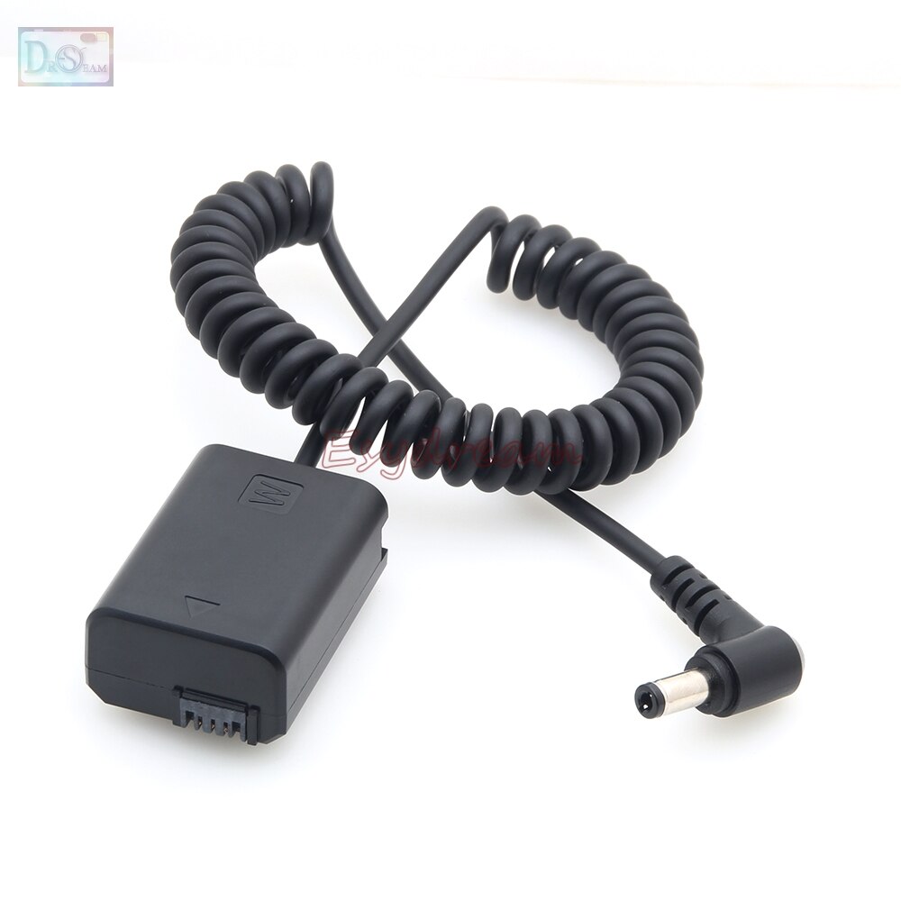 NP-FW50 FW50 Dummy Batterij Koppeling Adapter met DC Male Connector Power Opgerolde Kabel voor Sony A7 II A6500 A6400 a6300