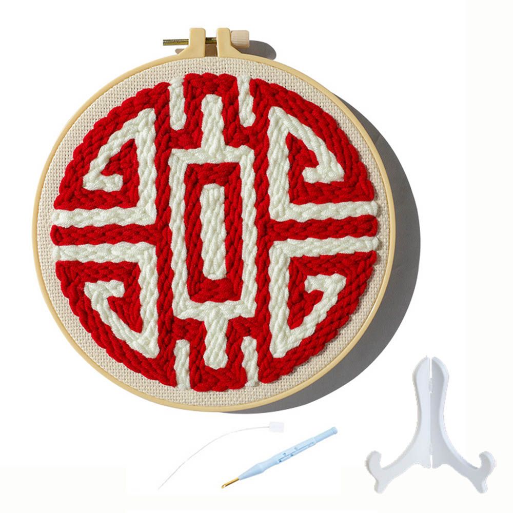 Kit de punto de cruz para bordado de Pokémon, herramientas de costura con aro redondo para principiantes, hilo de punzón de aguja, adorno artesanal DIY, Año Chino