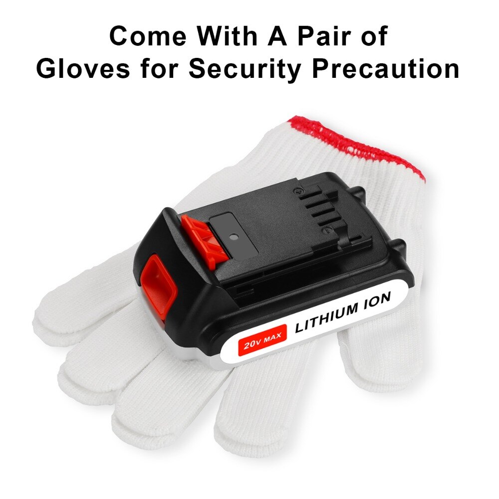 20 V 3000 mAh Li-Ion Batterie pour Black & Decker LBXR20 LB20 LBX20 ASL186K BDCDMT120 CHH2220 LD3K220 LPP120 LST120