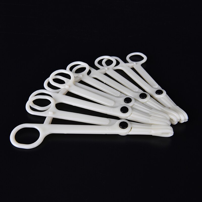 1pcs Piercing Supplies Tool Clamp Disposable Plastic Slotted Round Forcep JB