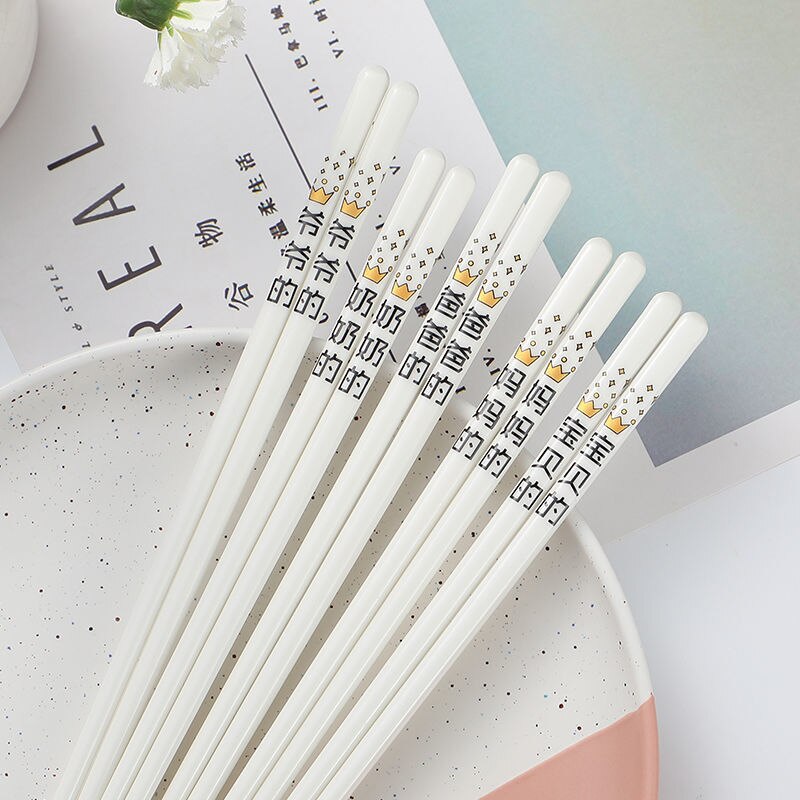 Keramik Stäbchen Mehrweg Stäbchen Spülmaschine Sicher Geschirr Sushi Stock 24,5 cm Lebensmittel Stock Geeignet Für Gaststätten: 5Stck