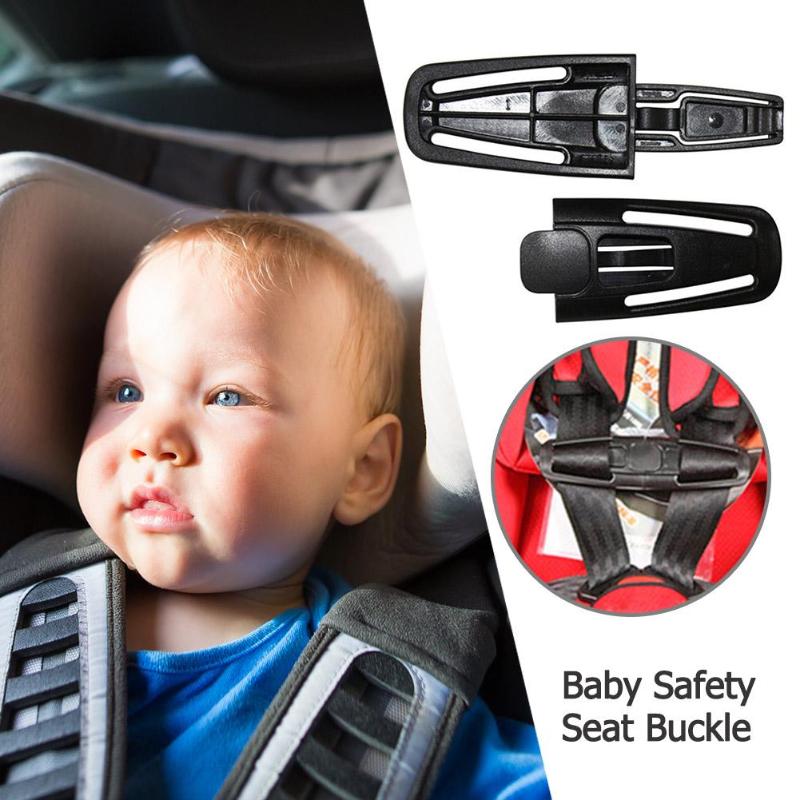 Duurzame Zwarte Baby Veiligheid Seat Riem Riem Harnas Borst Clip Zetel Gesp Kind Clip Klink Bescherming Peuter