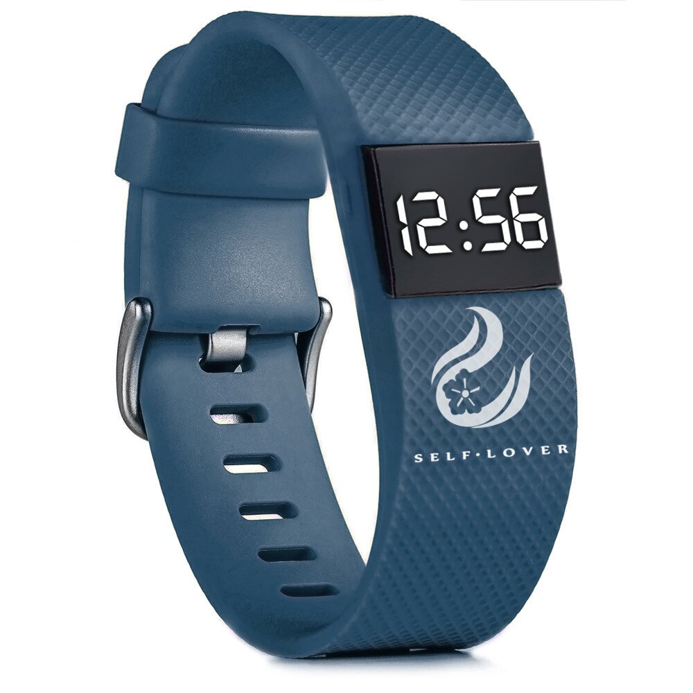 Unisex Horloges Digitale Led Display Sport Horloges Siliconen Band Horloges Mannen Vrouwen Universal Wrist Klok Reloj Hombre Homme: Blue