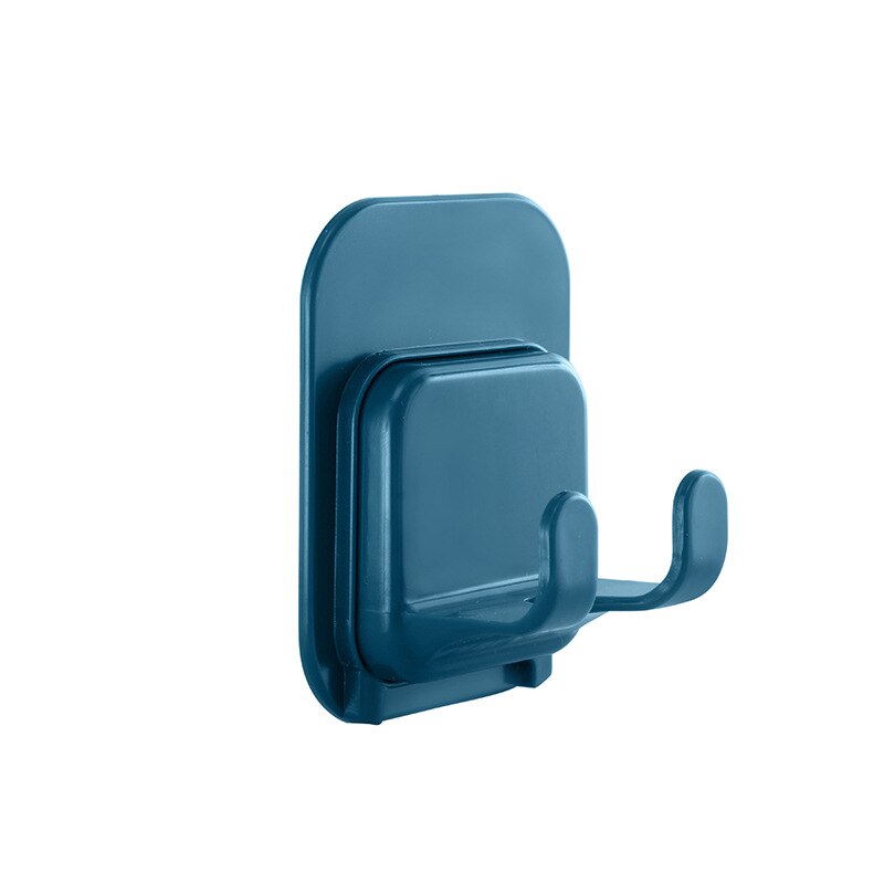 Multifunctionele Scheermes Rack Hanger Scheerapparaat Tandenborstelhouder Badkamer Muur Mannen Scheren Scheerapparaat Plank Huishouden Pasta Opslag Haak: 1pc Navy