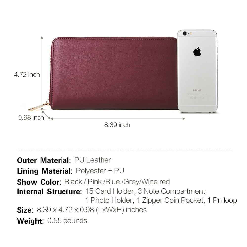 Women Wallets leather female purse Luxury Brand Good Girls Purse Card Holder Long Clutch wallet