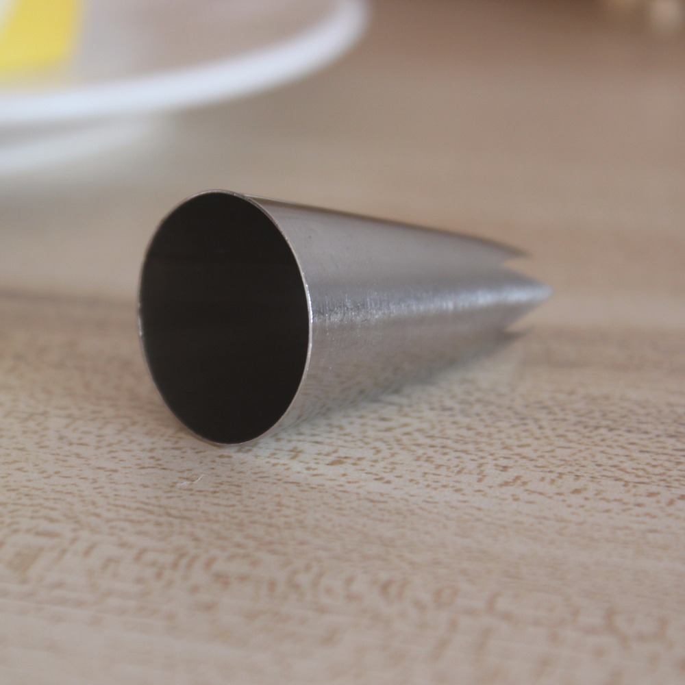 #1m rustfrit stål dyse åben stjerne spids wienerbrød kager værktøjer glasur piping dyser kage dekorere cupcake skaber blomst