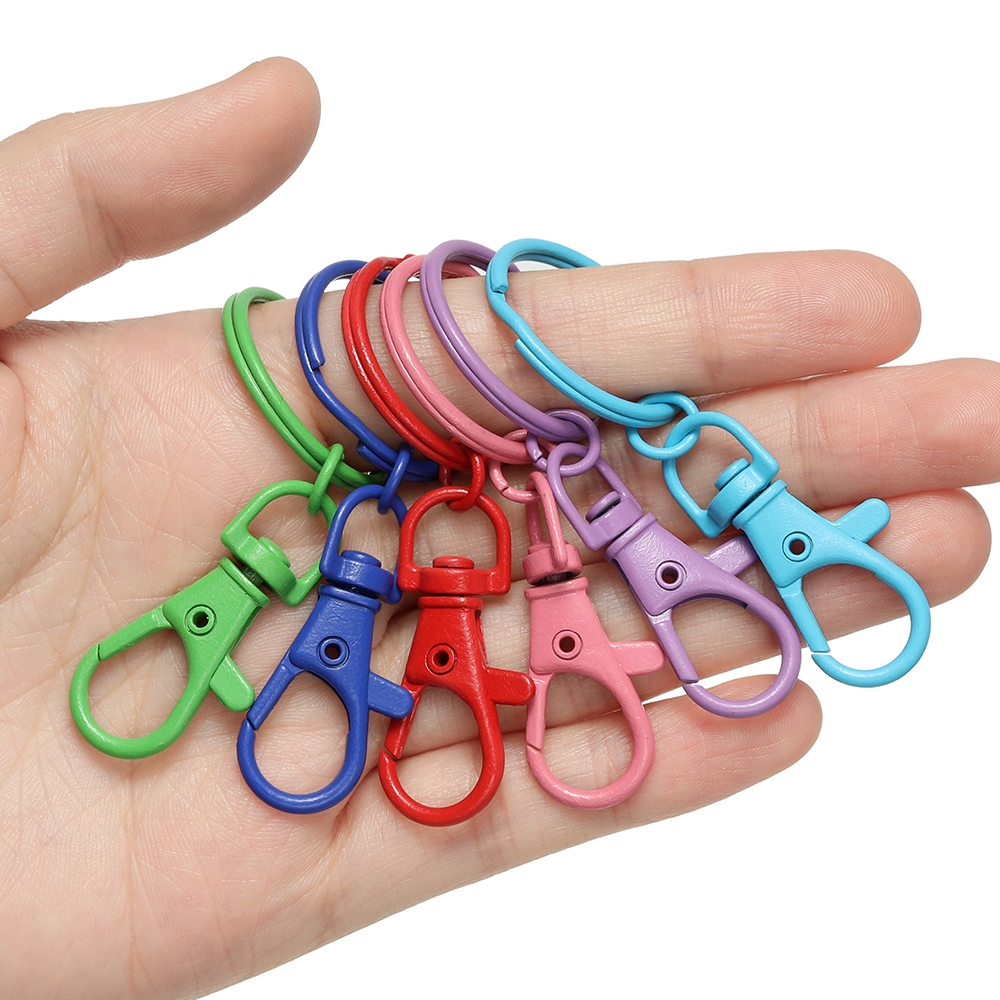 5/10pcs Multicolor Keyring Lobster Clasp Hooks With Adjustable Buckle For Making Keychain DIY Bags Doll Hook Jewelry Accessories