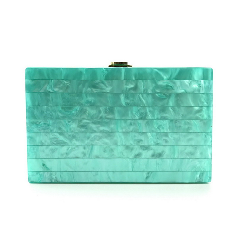 Kleurrijke Streep Vrouwen Tas Acryl Avond Clutch Bag Kleine Party Minaudiere Keten Handtassen Purse Wedding Zak Bolso Vrouwelijke: 02