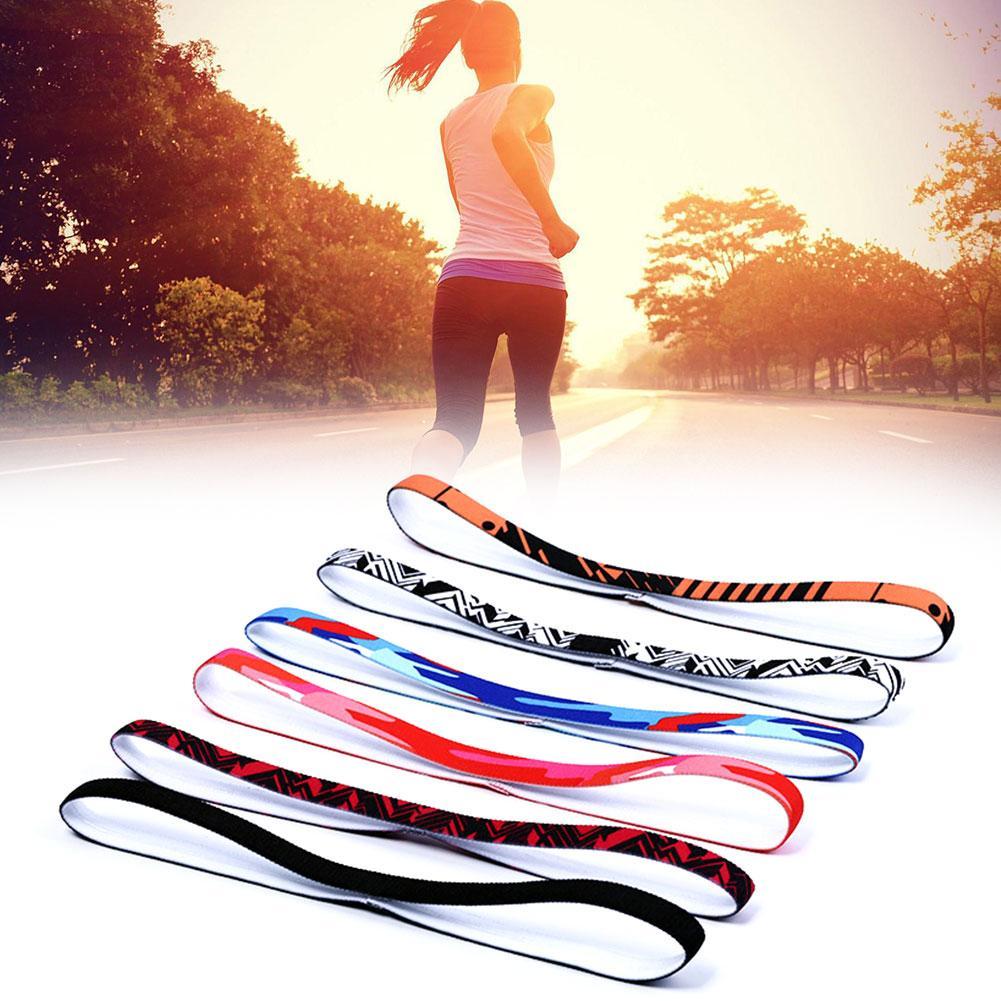 Cinta para el pelo para Yoga y Fitness, banda deportiva para el pelo antideslizante para correr, para el sudor transpirable, 6 colores, I6Q5