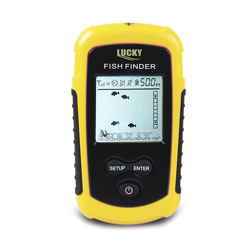Lucky FFW1108-1 Portable 120m Wireless Fish Finder Alarm 40M/130FT Sonar Depth deeper Ocean River for fishing from the ice
