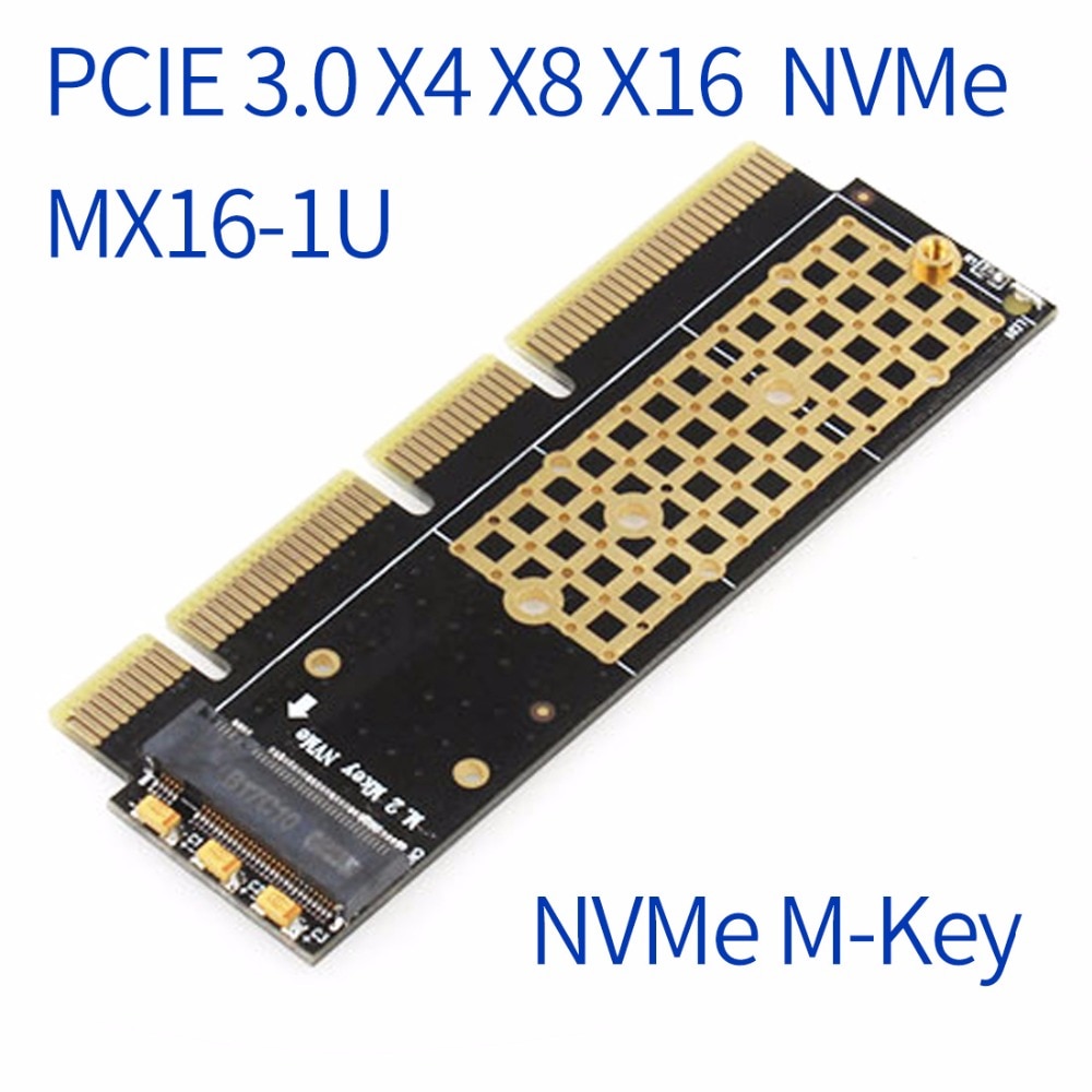 Jeyi MX16-1U M.2 Voor Nvme Ssd Voor Ngff Naar Pci-E 3.0 X4 X8 X16 Adapter M Key Interface Card Suppor pci Express 2280 Size M.2