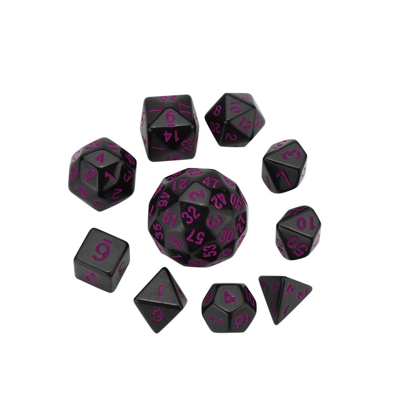 10 stk terningssett med 60 fasetter dados poliedricos morsomt festspill polyhedron  d60 flerfasetterte akrylterninger dados de rpg 30 a 20