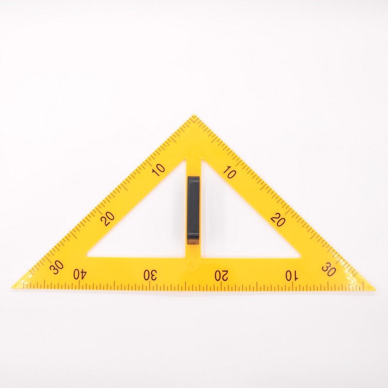Math Teacher Ruler (Triangular Rulers,Protactor,Compasses); Teaching Math Set with Magnet Can Stick on the board School Supplies
