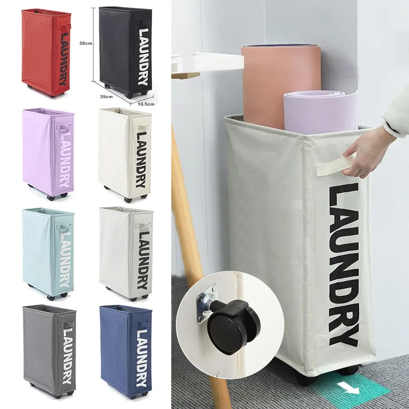 Opvouwbare Wasmand Vuile Kleren Mand Kleding Organizer Yoga Opbergmand Home Assortiment Doos Met Wiel Wasmand