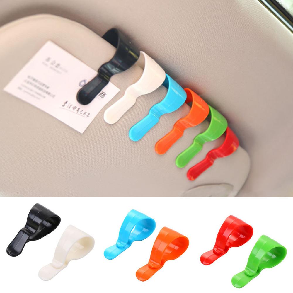 2 stk universal bil visir note clip conveniet bil visir solbriller briller kort pen holder papir billet klemme