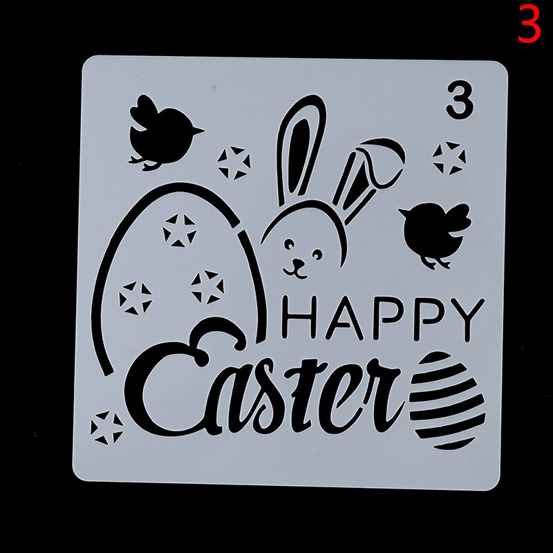 BUZIFU Paastencils sjablonen, 8 Stencils Kunststof Tekenen Sjablonen Sjabloon Sets Pasen Decoraties Stencils Ei Konijn Stencil Gelukkig Pasen Stencil voor schilderijen, Craft Cards, Home Decor