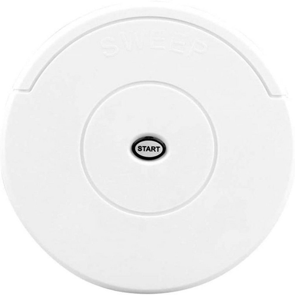 Household mini automatic wireless vacuum cleaner Automatic sweeper Mechanical collision Clean home Furniture: White