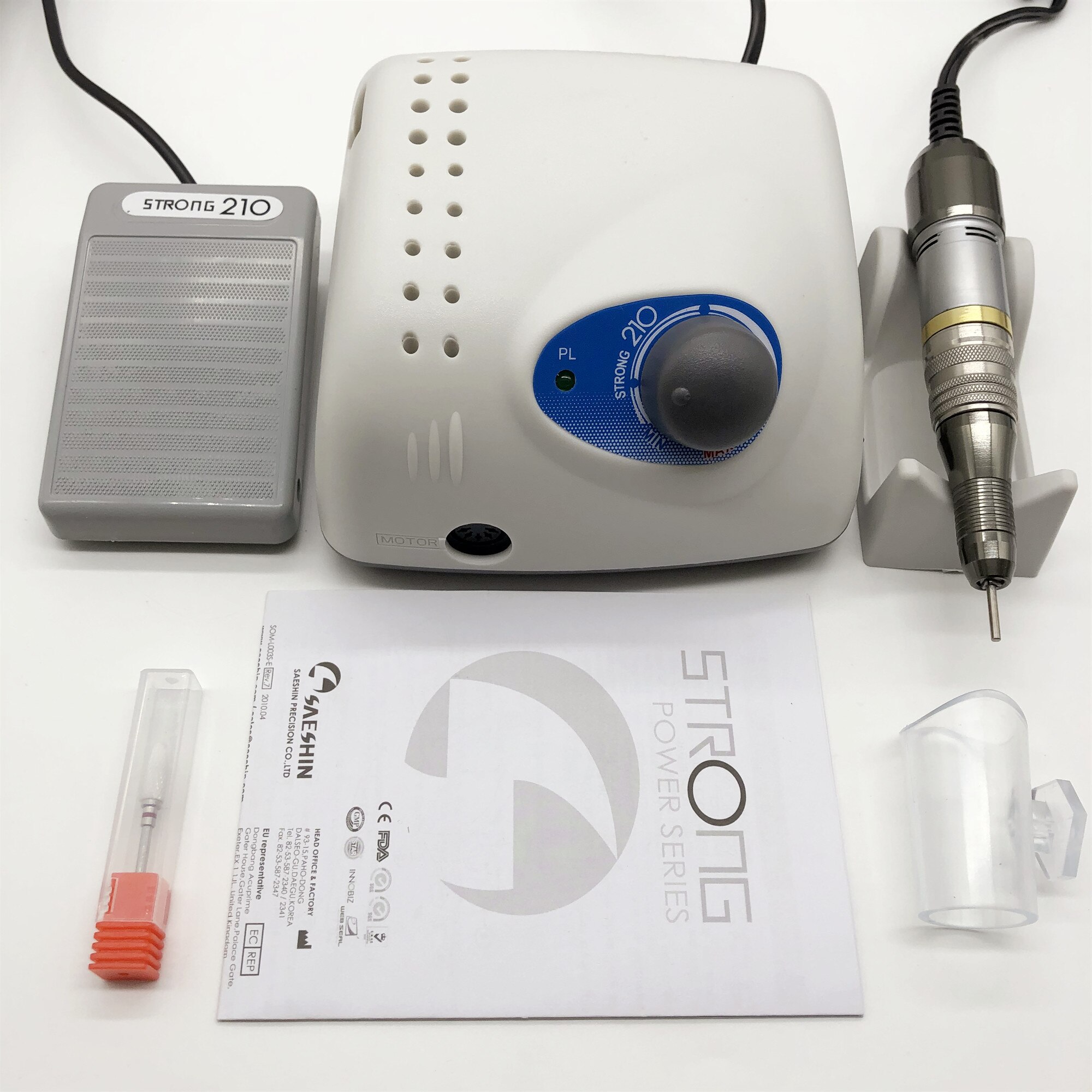 65W STRONG210 micro motor + STRONG105 handle + handle 40K 35K nail art polishing equipment