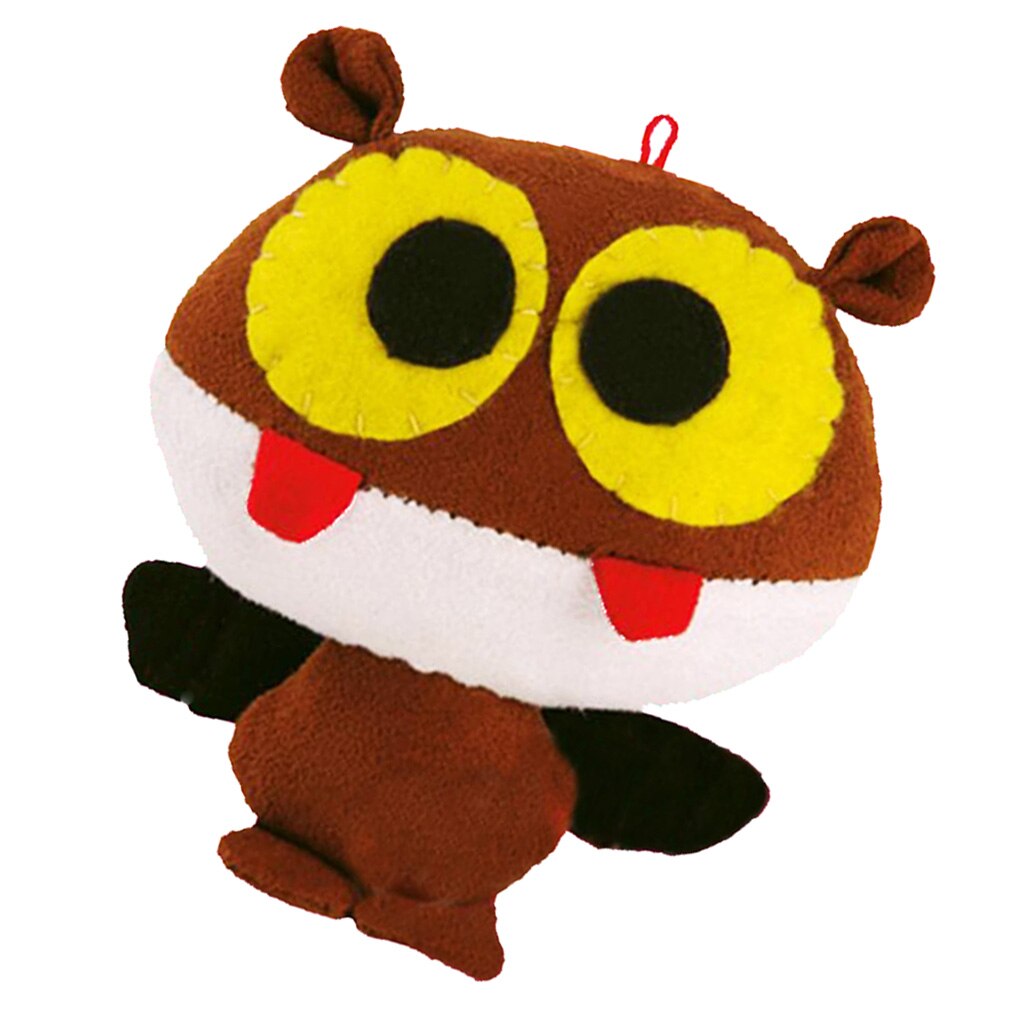 1 Juego de parches 3D de agujas para muñecos de dibujos animados, Kit de fieltro para niños principiantes, Kits de manualidades artesanales de fieltro DIY
