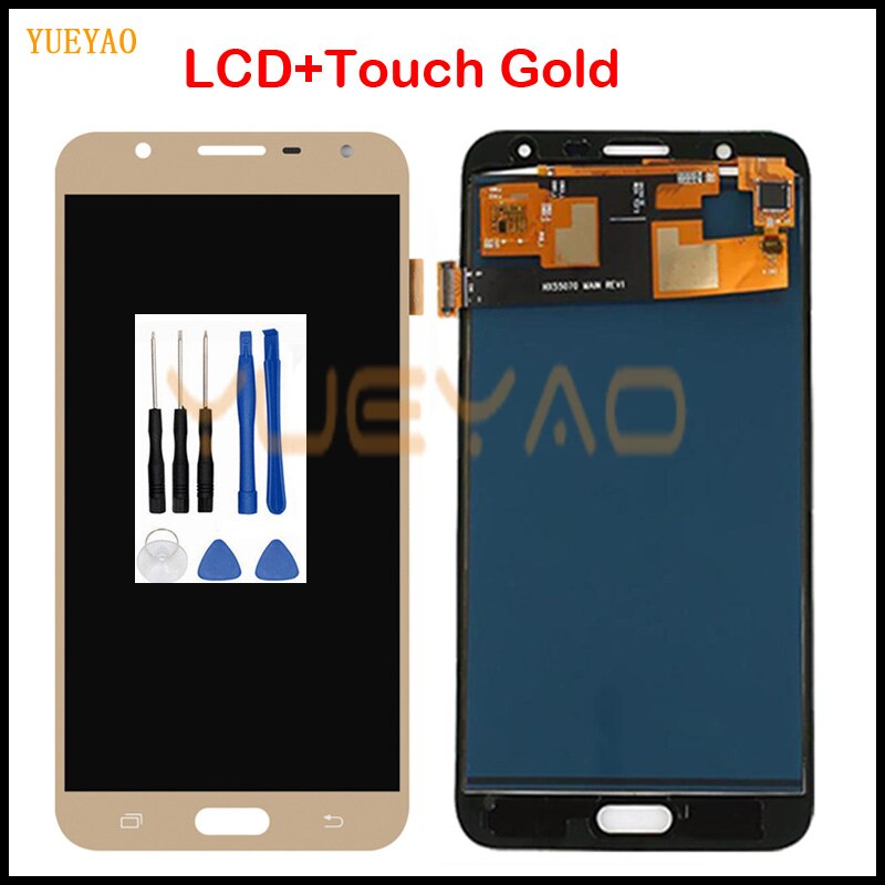 5.5'' inch For SAMSUNG Galaxy J7 Neo LCD Display J701 J701F J701M J701MT Touch Screen LCD Assembly Replacement Parts: Gold With Tool