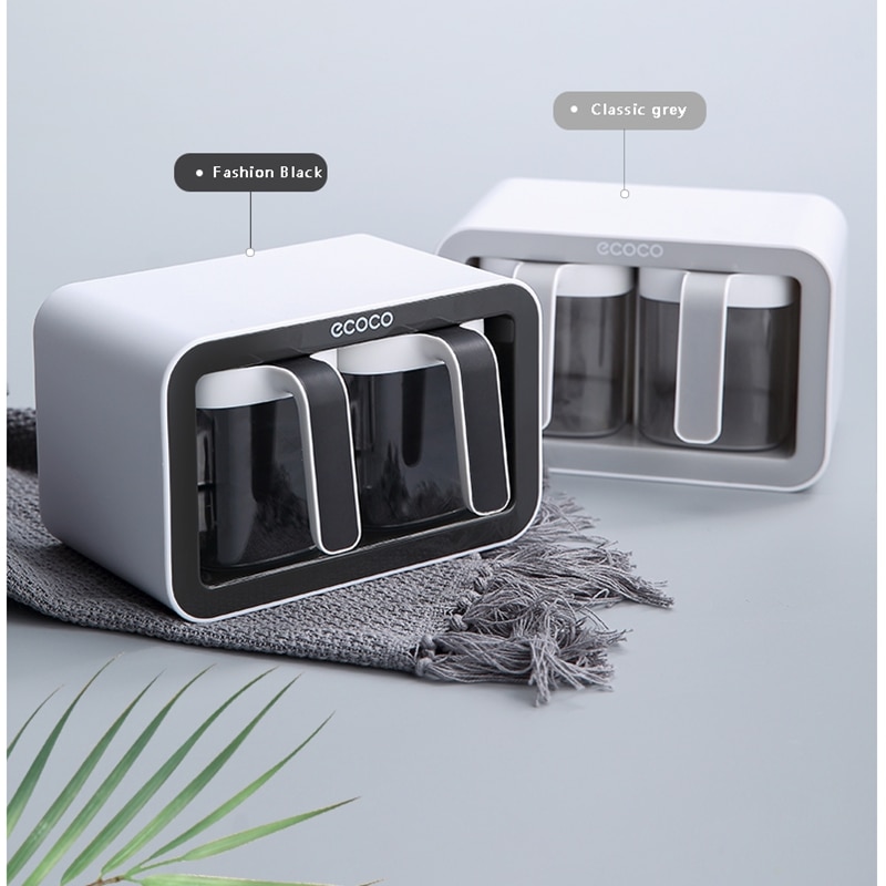 Wall Mount Spice Rack Organizer Sugar Bowl Salt Shaker Seasoning Container Spice Boxes With Spoons Kitchen Supplies Storage Set