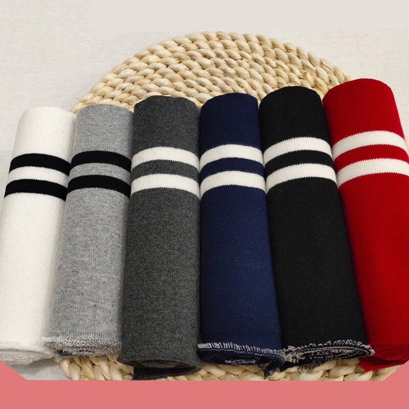 92 x 13cm fine rib strik elastisk stof gør manchetter linning krave ribkant til baseball dragten sportstøj sytilbehør