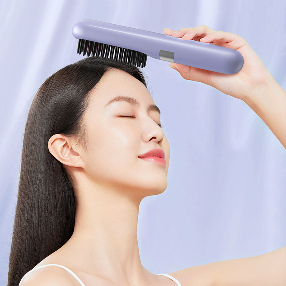 Plancha de pelo inalámbrica, peine , calefacción de cerámica, cepillo eléctrico , peinado suave, plancha, peine para el cuidado del cabello de iones negativos