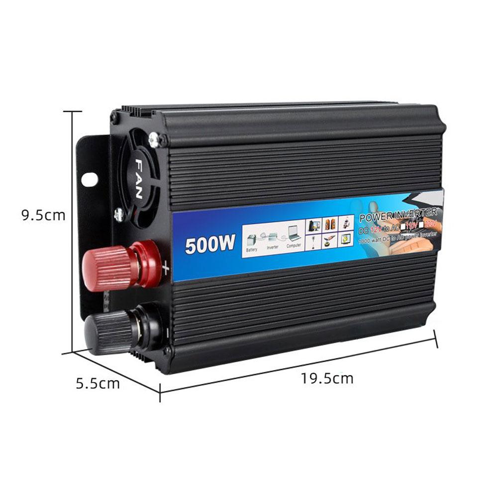 Car Inverter 12v To 220v 500w Car Inverter High-power Sine Wave Home High-conversion Automatic Transformer Adapter for Cars