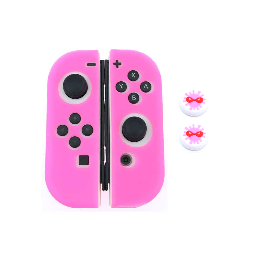 YuXi Per Nintend Interruttore NS Joy-Con Del Silicone di Protezione Della Pelle Della Copertura Della Cassa + Thumbstick Grip Joystick Tappi Per La Gioia con Controller: M