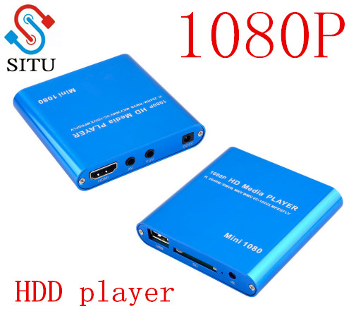 SITU Mini Full Hd 1080 p Usb Externe Hdd Speler Met SD MMC Kaartlezer Host Ondersteuning Mkv Hdmi Hdd Media speler