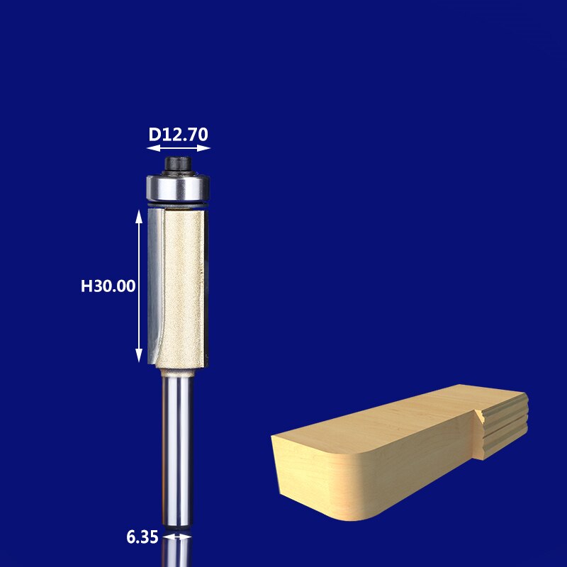 1 PCS, CNC houtbewerking router bit, Trimmen frees, hout, MDF, 2 fluiten rechte frees, trimmer graveren bit, multiplex: 6.35x12.7x30